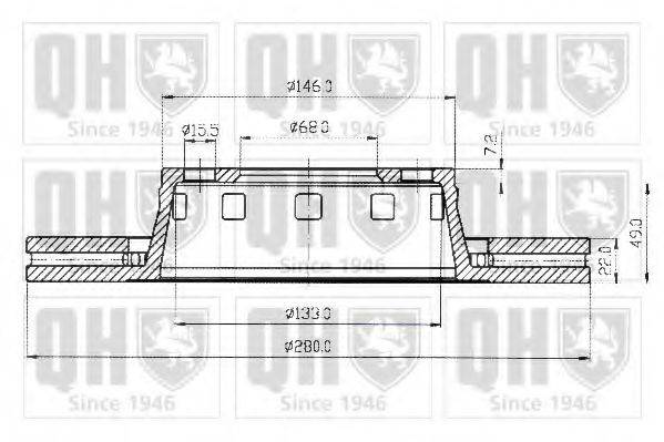 QUINTON HAZELL BDC3933 Тормозной диск