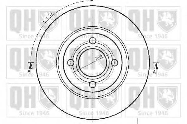 QUINTON HAZELL BDC3934 Тормозной диск