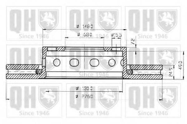 QUINTON HAZELL BDC3936 Тормозной диск