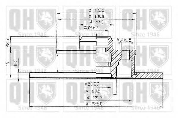 QUINTON HAZELL BDC3937 Тормозной диск