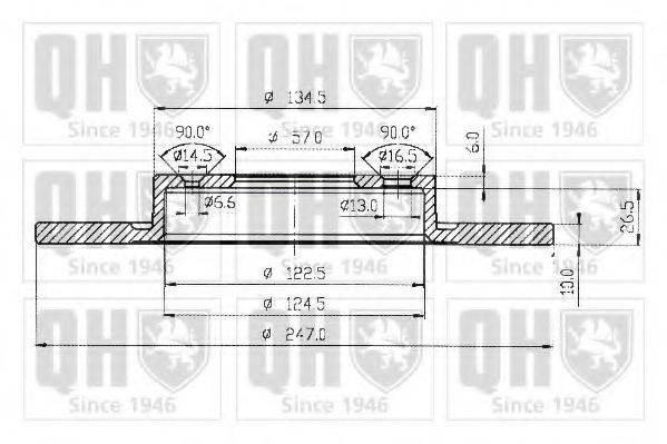 QUINTON HAZELL BDC3944 Тормозной диск