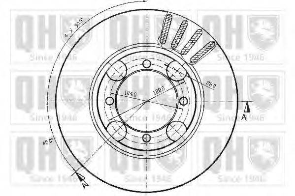 QUINTON HAZELL BDC3955 Тормозной диск