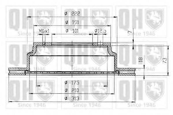 QUINTON HAZELL BDC3958 Тормозной диск