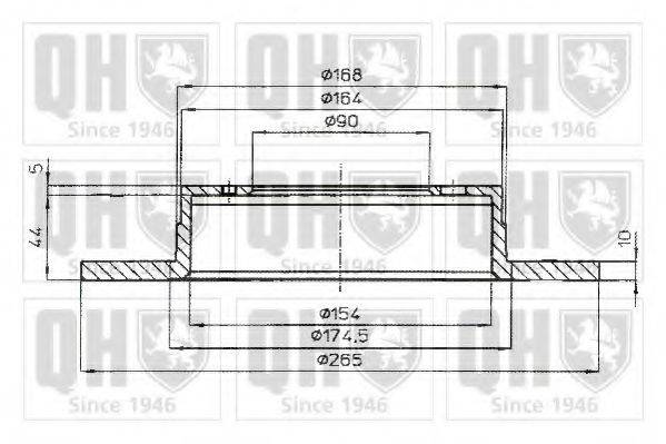 QUINTON HAZELL BDC4297 Тормозной диск