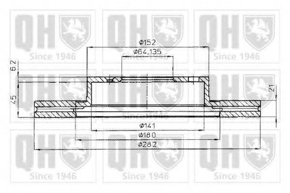 QUINTON HAZELL BDC4313 Тормозной диск