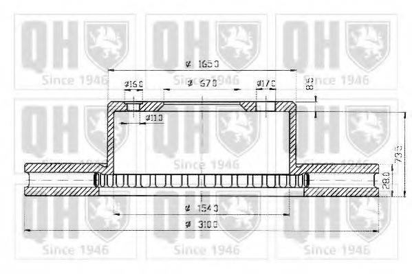 QUINTON HAZELL BDC4323 Тормозной диск