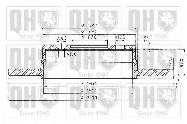 QUINTON HAZELL BDC4324 Тормозной диск