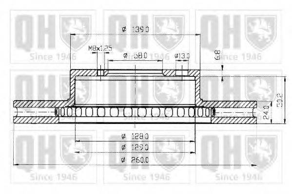 QUINTON HAZELL BDC4328 Тормозной диск