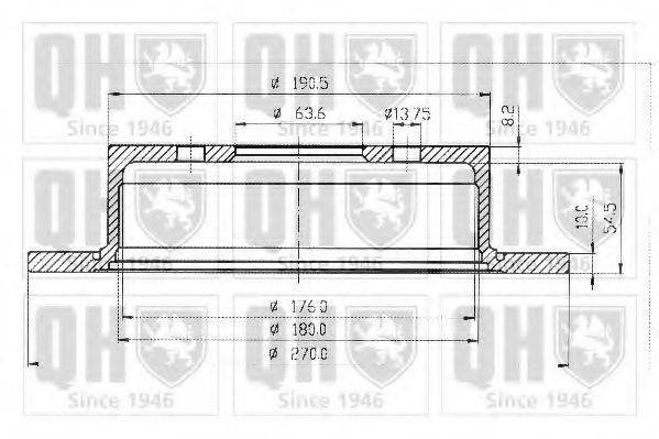 QUINTON HAZELL BDC4349 Тормозной диск