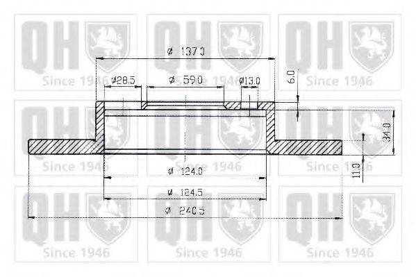 QUINTON HAZELL BDC4356 Тормозной диск