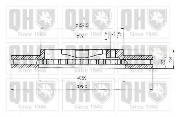 QUINTON HAZELL BDC4357 Тормозной диск