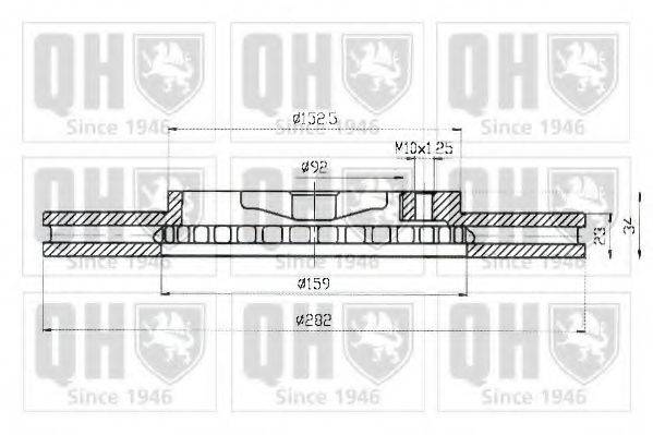 QUINTON HAZELL BDC4358 Тормозной диск