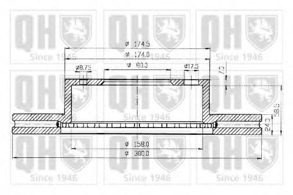 QUINTON HAZELL BDC4362 Тормозной диск