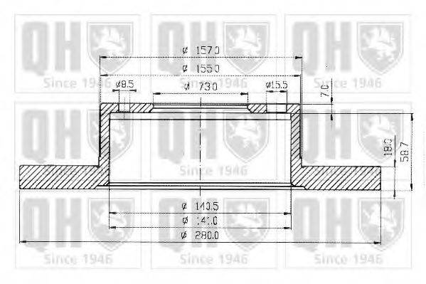 QUINTON HAZELL BDC4363 Тормозной диск