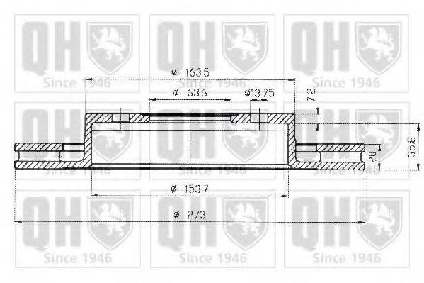 QUINTON HAZELL BDC4364 Тормозной диск