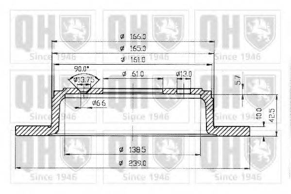 QUINTON HAZELL BDC4369 Тормозной диск