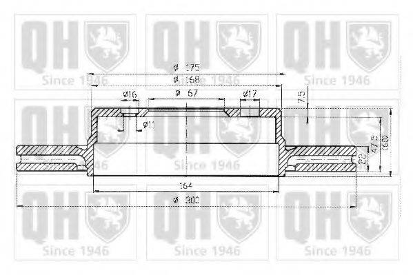 QUINTON HAZELL BDC4380 Тормозной диск
