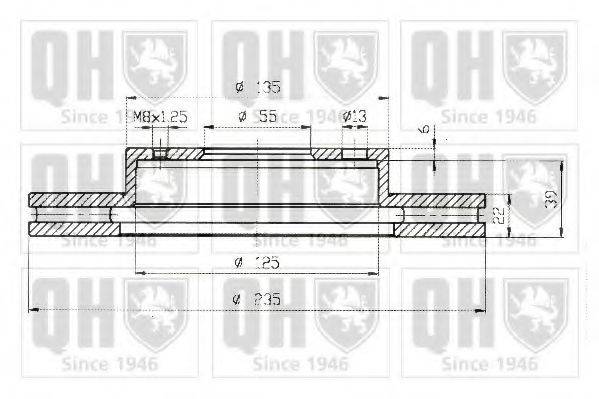 QUINTON HAZELL BDC4386 Тормозной диск