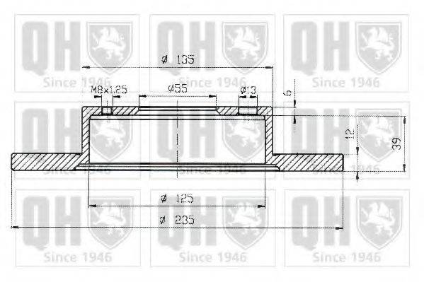 QUINTON HAZELL BDC4389 Тормозной диск