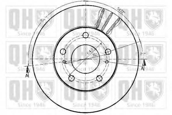 QUINTON HAZELL BDC4396 Тормозной диск