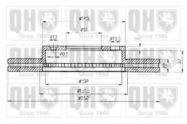 QUINTON HAZELL BDC4404 Тормозной диск