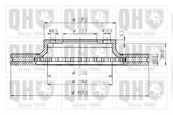 QUINTON HAZELL BDC4409 Тормозной диск