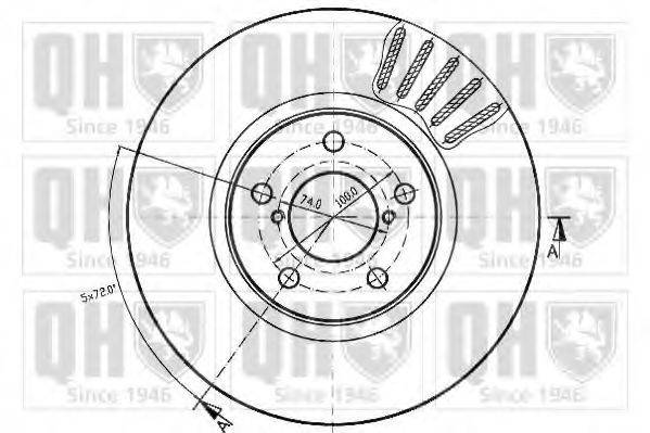 QUINTON HAZELL BDC4413 Тормозной диск