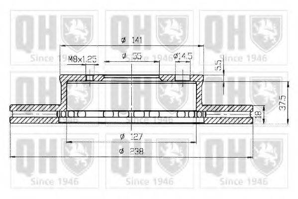 QUINTON HAZELL BDC4415 Тормозной диск