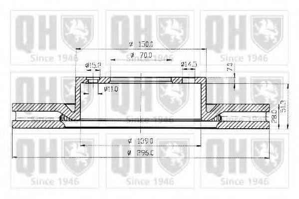 QUINTON HAZELL BDC4439 Тормозной диск