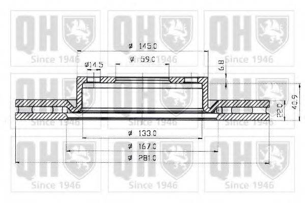 QUINTON HAZELL BDC4500 Тормозной диск