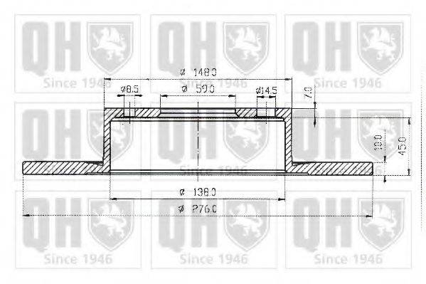 QUINTON HAZELL BDC4502 Тормозной диск