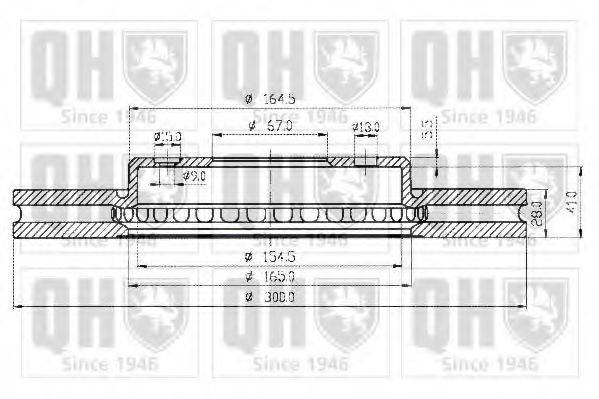 QUINTON HAZELL BDC4540 Тормозной диск