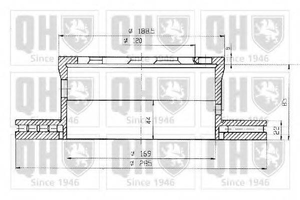 QUINTON HAZELL BDC4543 Тормозной диск