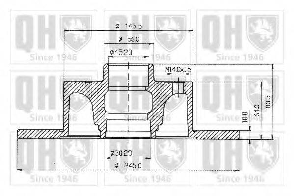 QUINTON HAZELL BDC4552 Тормозной диск