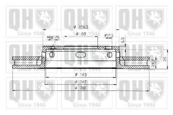 QUINTON HAZELL BDC4572 Тормозной диск