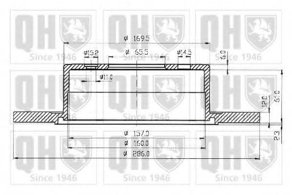 QUINTON HAZELL BDC4581 Тормозной диск