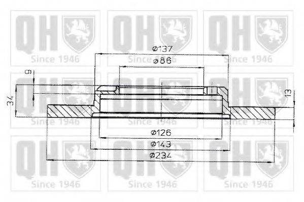 QUINTON HAZELL BDC4592 Тормозной диск