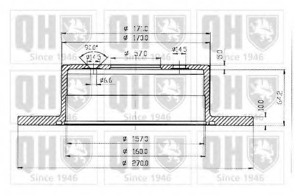 QUINTON HAZELL BDC4596 Тормозной диск