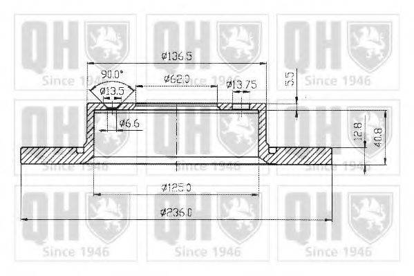 QUINTON HAZELL BDC4607 Тормозной диск