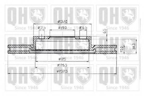 QUINTON HAZELL BDC4620 Тормозной диск