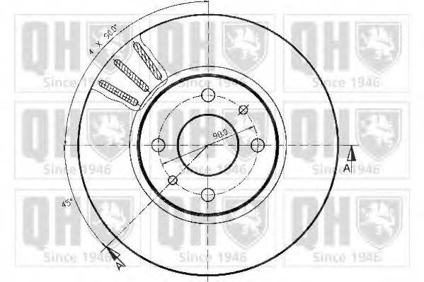 QUINTON HAZELL BDC4628 Тормозной диск