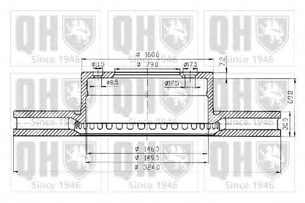 QUINTON HAZELL BDC4636 Тормозной диск