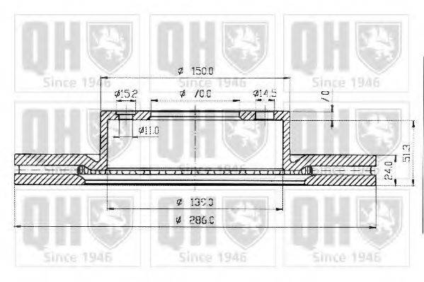 QUINTON HAZELL BDC4640 Тормозной диск