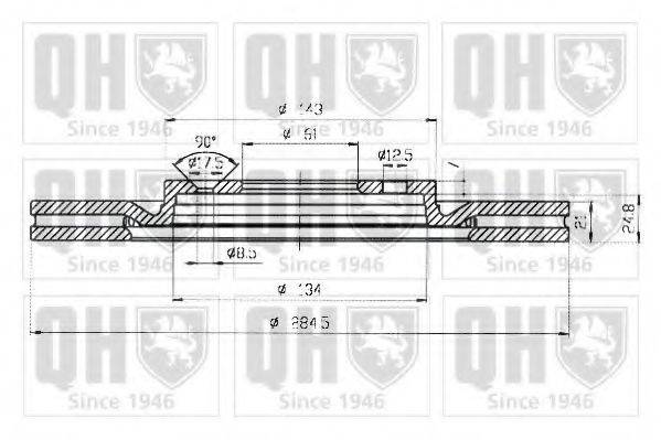 QUINTON HAZELL BDC4641 Тормозной диск