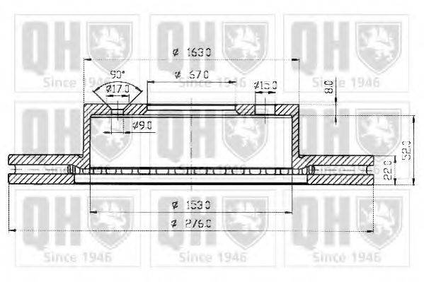 QUINTON HAZELL BDC4670 Тормозной диск