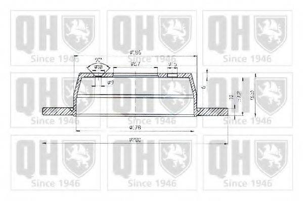 QUINTON HAZELL BDC4671 Тормозной диск