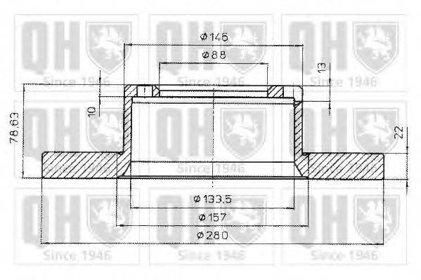 QUINTON HAZELL BDC4672 Тормозной диск