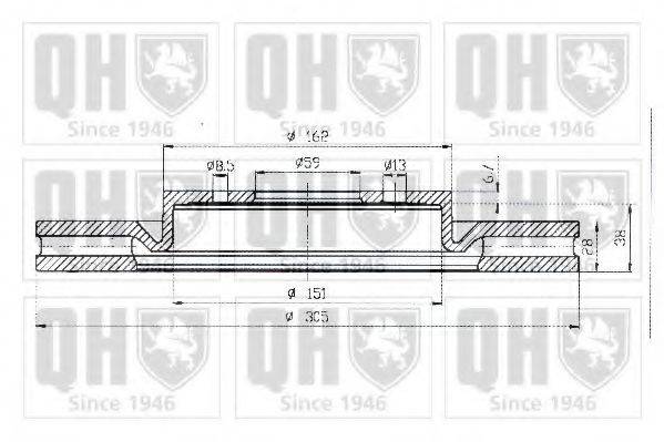 QUINTON HAZELL BDC4683 Тормозной диск