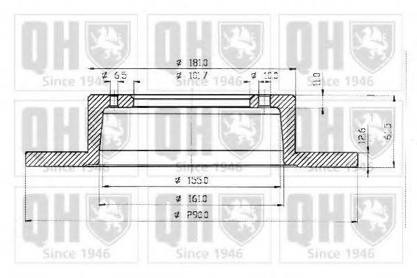 QUINTON HAZELL BDC4726 Тормозной диск