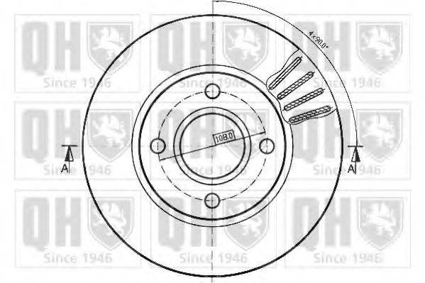 QUINTON HAZELL BDC4727 Тормозной диск